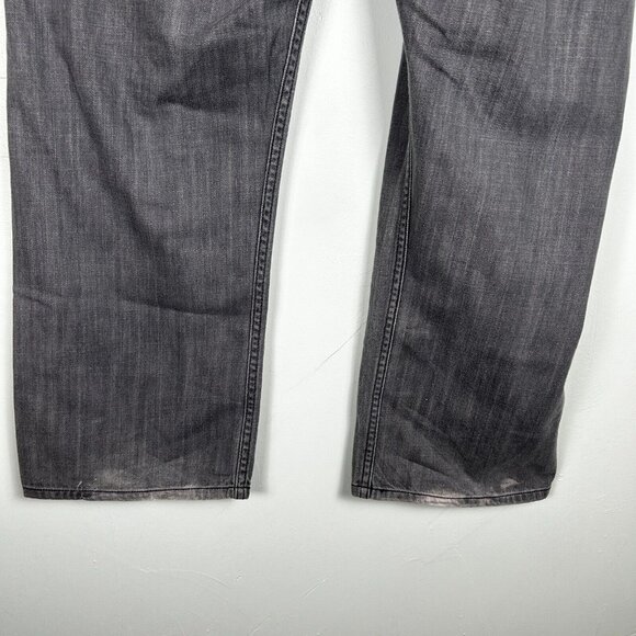 Levis Jeans Mens 40x30 Gray 569 Loose Straight Light Wash Cotton Denim - Picture 4 of 10